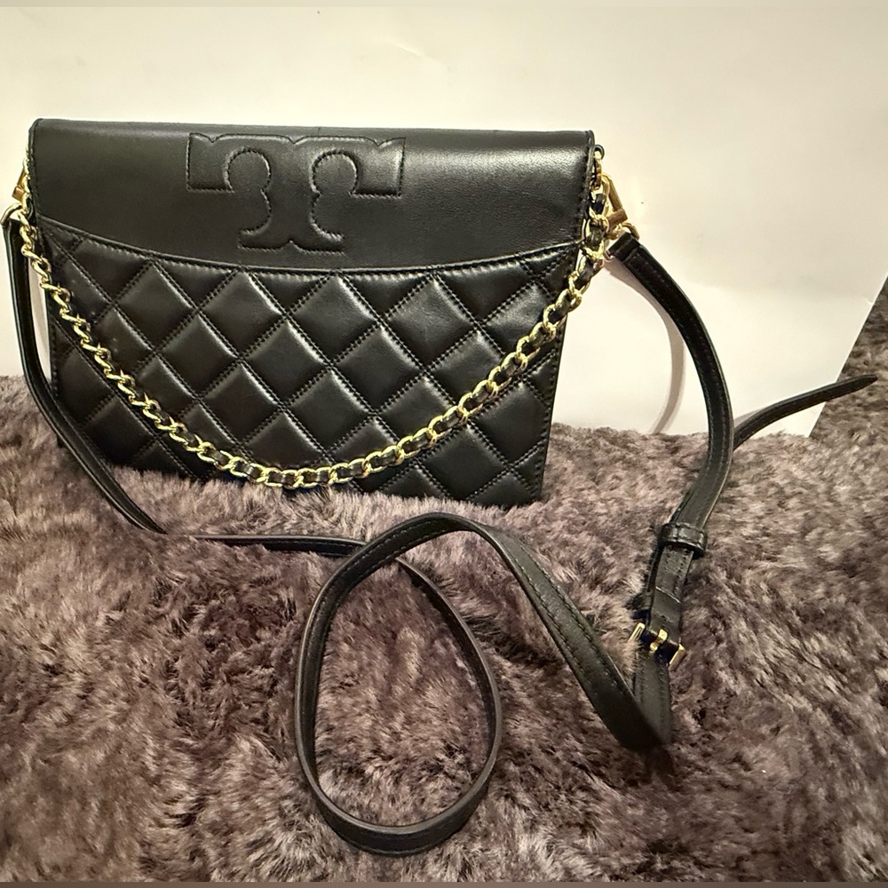 Tory Burch Savannah Quilted Leather Clutch